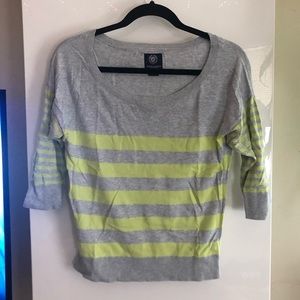 A&E 3/4 Length Long Sleeve Striped Shirt